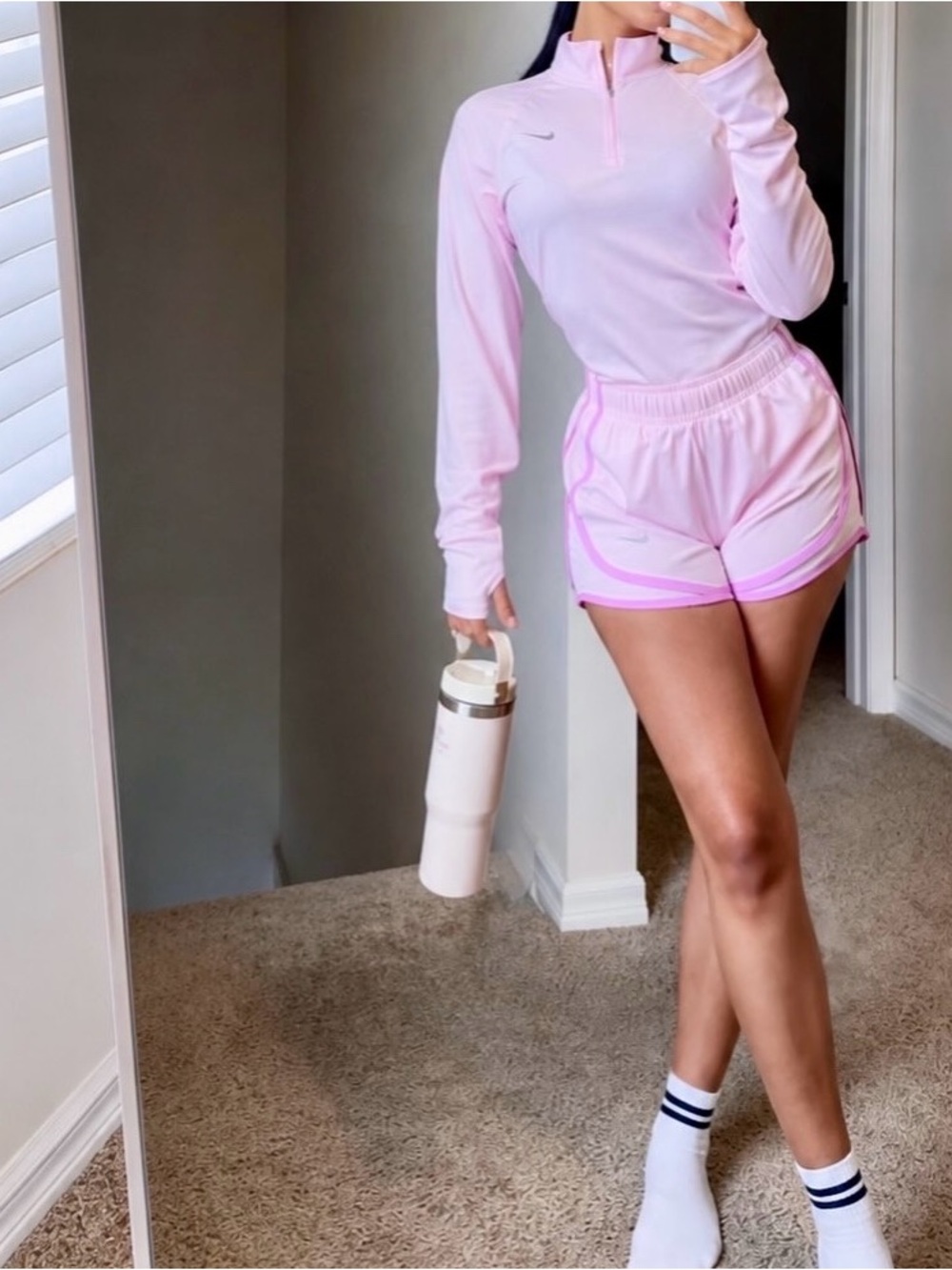 SET Nike Light Pink Women's Athletic Shorts with Trim